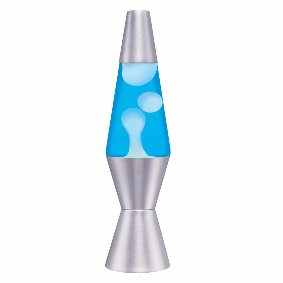 11.5″ LAVA LAMP – WHITE/BLUE/SILVER I0